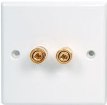 Speaker Wall Plate (2 x 4mm Binding Posts)