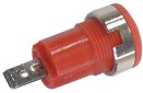 4mm Shrouded Chassis Socket 25A - Red