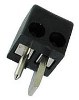 2 Pin DIN 90 Plug Black - Screw Terminals
