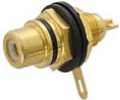 Gold Plated RCA Chassis Socket Black