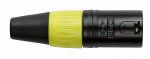 Black Body 3 Pin XLR Line Plug Yellow Metal