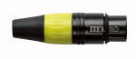 Black Body3 Pin XLR Line Socket Yellow Metal