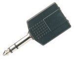6.35mm Stereo Plug - 2 x 6.35mm Stereo Sockets