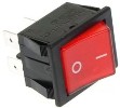 15A DPST Rocker Switch, Red Neon