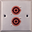 2 x Speakon Sockets Outlet Plate