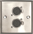 2 x XLR Sockets Wall Plate