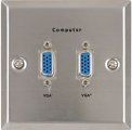 Dual Gang VGA Socket Wall Plate