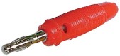 4mm Bunch Pin Plug, Screw - Red