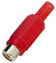 Red Plastic Phono Line Socket