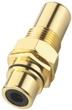 Gold Plated Bulkhead RCA Socket - Black