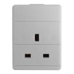 1 Gang Trailing Socket, 13A Rubber White