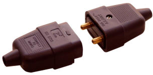 10A 2 Pin In Line flex plug & socket