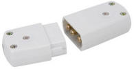 White Plastic Mains Connector
