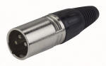 3 Pin XLR Line Plug Black Metal