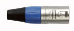 3 Pin XLR Line Plug Blue Metal