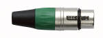 3 Pin XLR Line Socket Green Metal