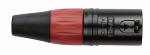 Black Body 3 Pin XLR Line Plug Red Metal