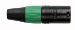 Black Body 3 Pin XLR Line Plug Green Metal