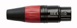 Black Body3 Pin XLR Line Socket Red Metal