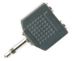 3.5mm Mono Plug - 2 x 3.5mm Mono Sockets