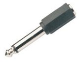6.35mm Mono Plug - 3.5mm Mono Socket Adaptor
