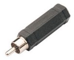 Phono Plug - 6.35mm Stereo Socket Adaptor