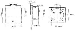 Panel Meter Line Drawing