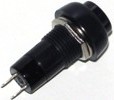 Round Latching Push Switch - Black