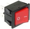 10A DPST Rocker Switch, Red