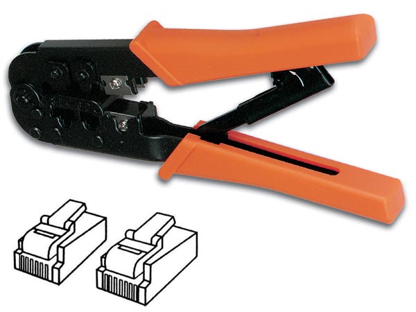 RJ11 and RJ45 Ratchet Crimping Pliers