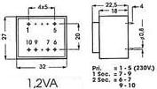 Line Drawing of Transformer Connections