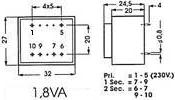 Line Drawing of Transformer Connections