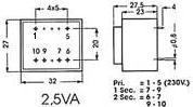 Line Drawing of Transformer Connections