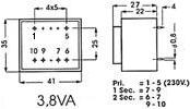 Line Drawing of Transformer Connections