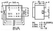 Line Drawing of Transformer Connections