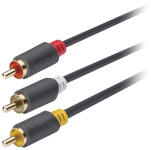 High Quality 3 x Phono Plugs - 3 x Phono Plugs