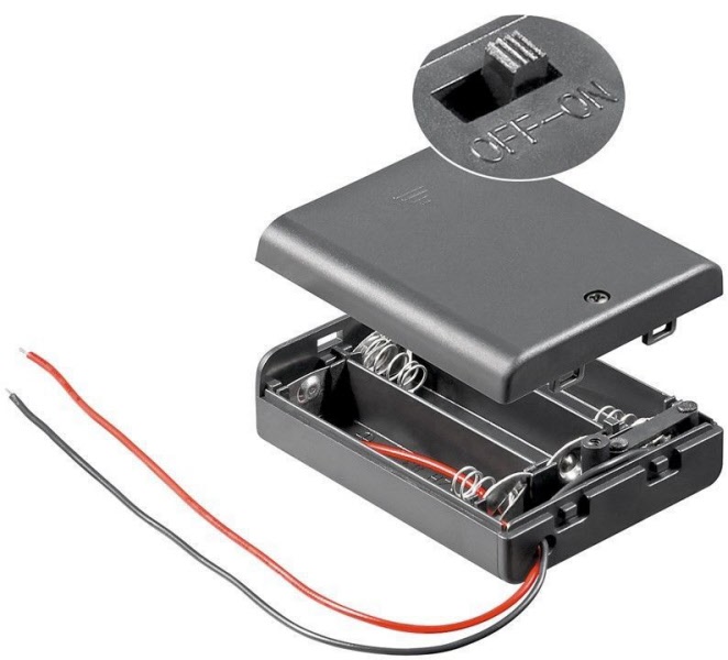3 x AA Battery Box with leads & switch