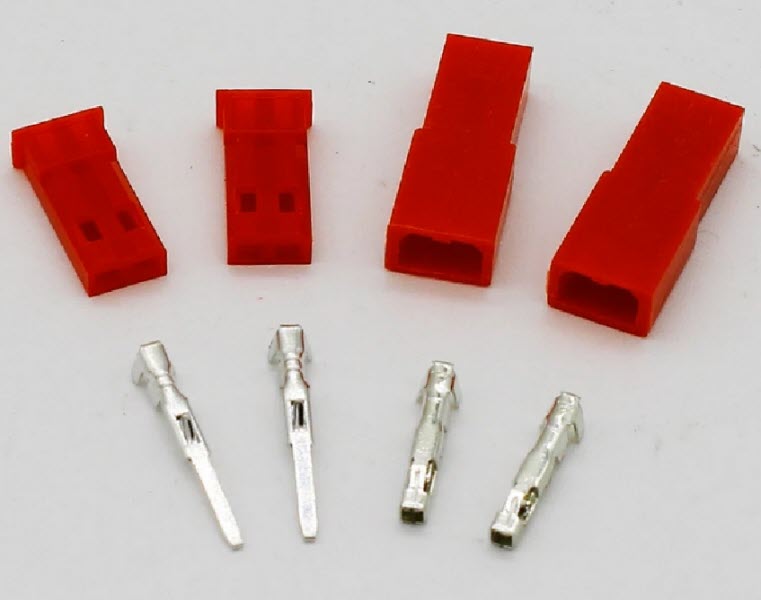 JST RCY 2 Way 3A Power Male & Female Connectors Crimp terminals