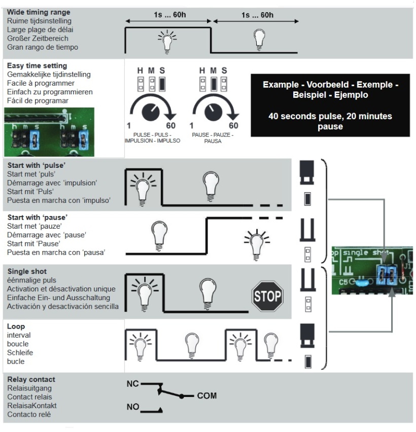 MK188 - VM188 Timer Settings